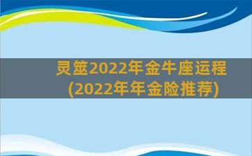灵筮2022年金牛座运程(2022年年金险推荐)