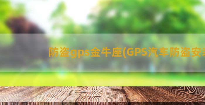 防盗gps金牛座(GPS汽车防盗安装)